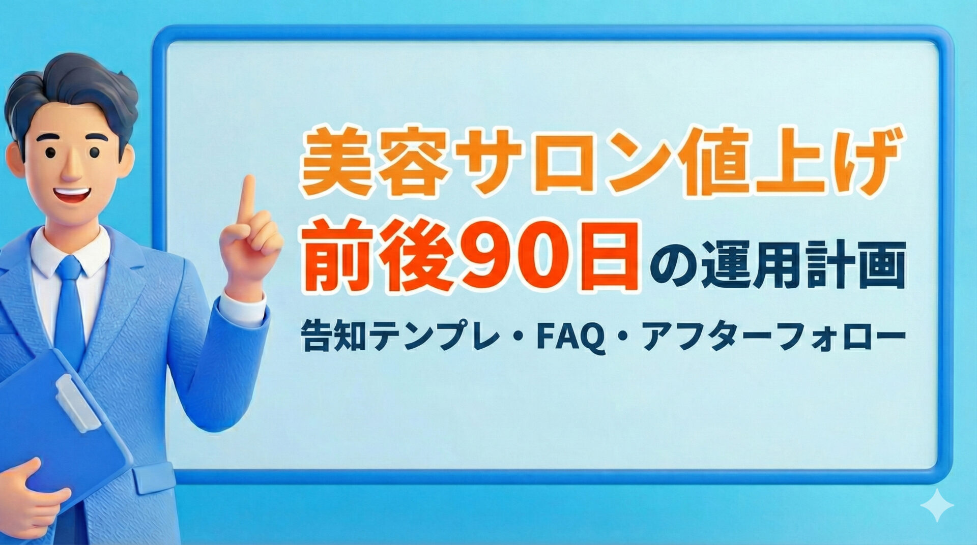 美容サロン値上げ"前後90日"の運用計画｜告知テンプレ・FAQ・アフターフォロー