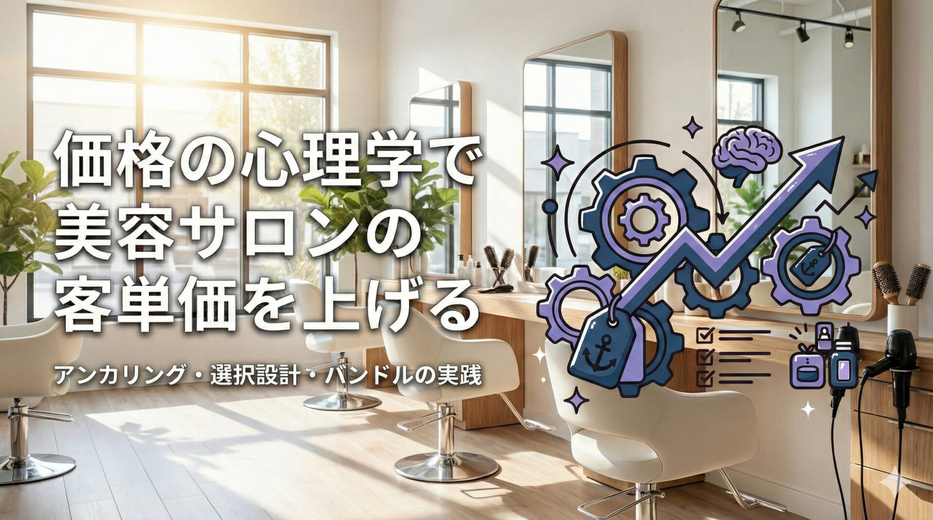 価格の心理学で美容サロンの客単価を上げる｜アンカリング/選択設計/バンドルの実践